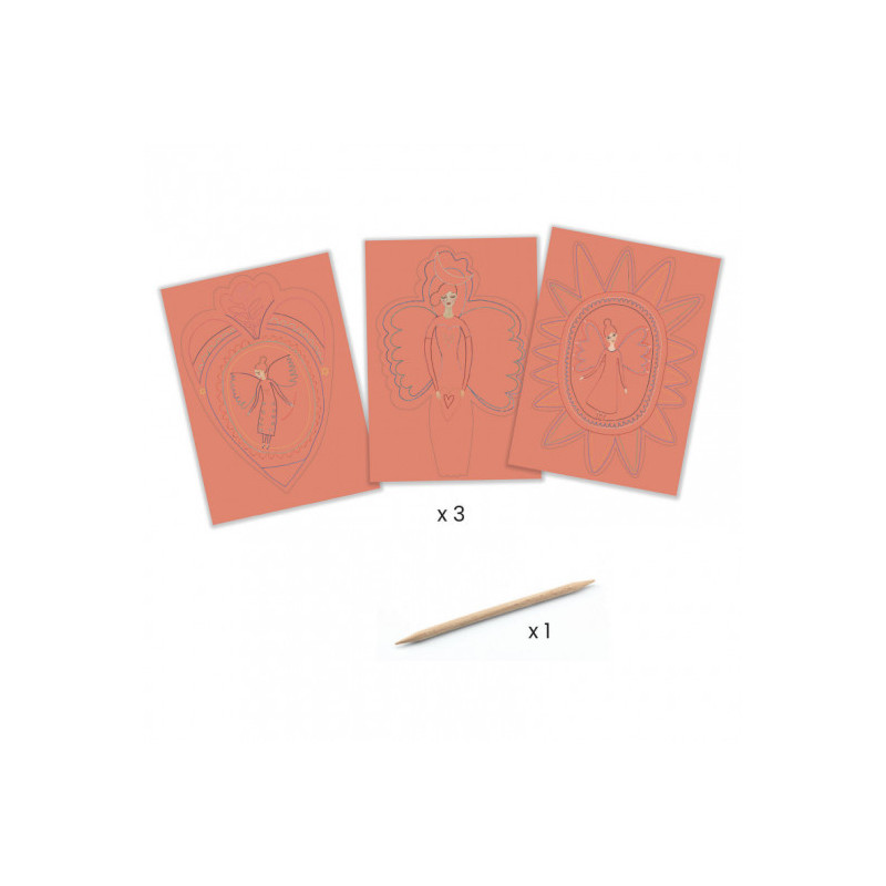 Djeco - Scratch Cards - Angels