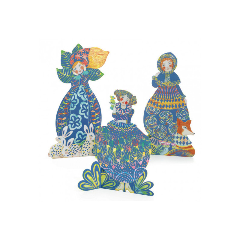 Djeco - Scratch Cards - Pretty Dresses