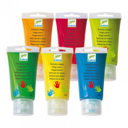 Djeco - 6 finger paint tubes