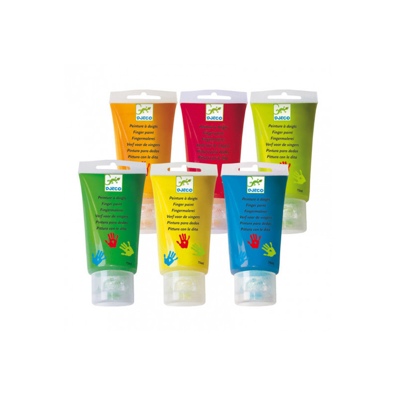 Djeco - 6 finger paint tubes