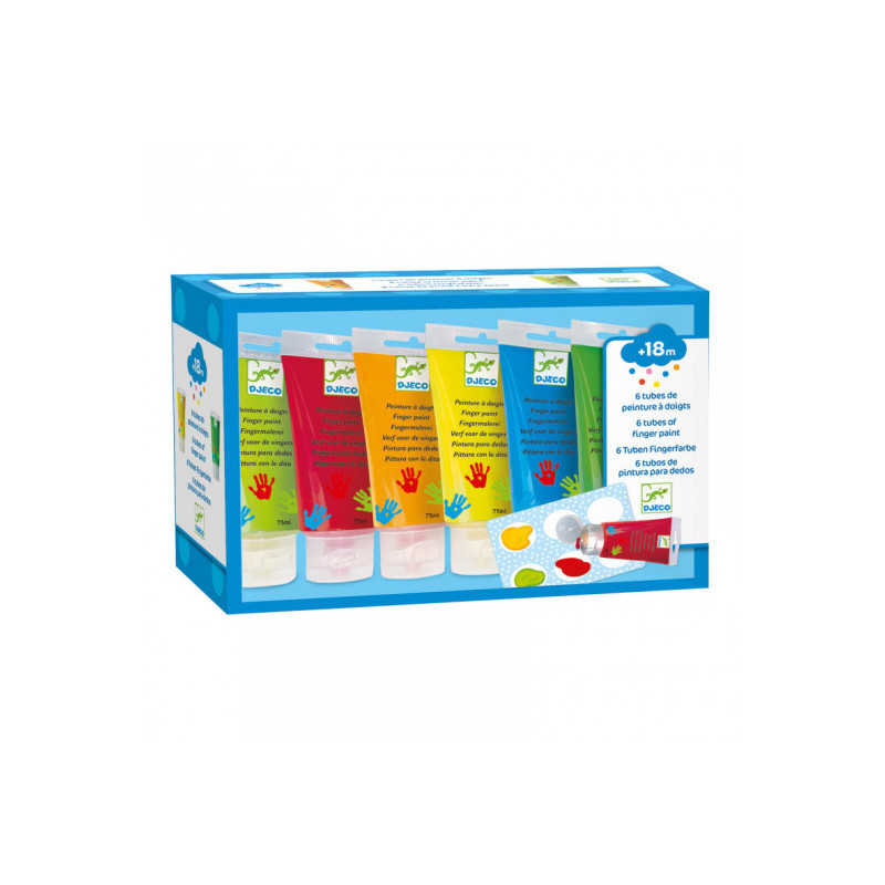 Djeco - 6 finger paint tubes