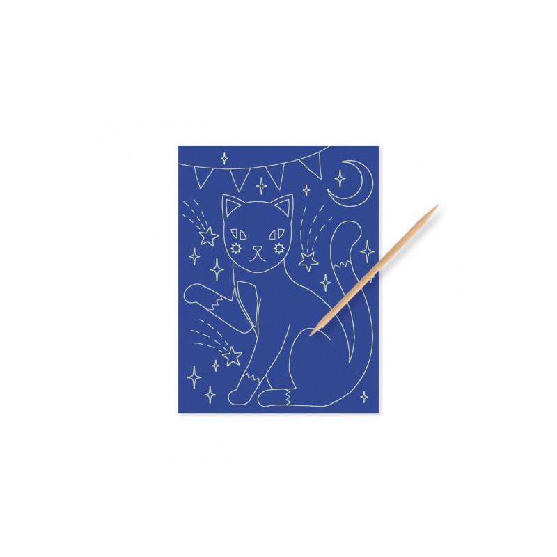 Djeco - Scratch card, At night