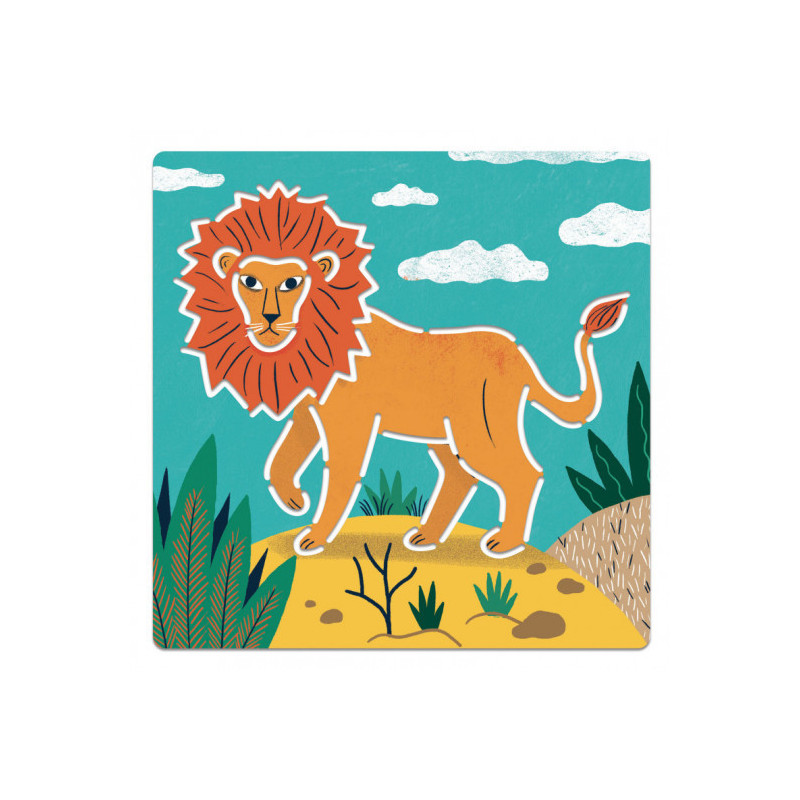 Djeco - Stencils: Wild animals
