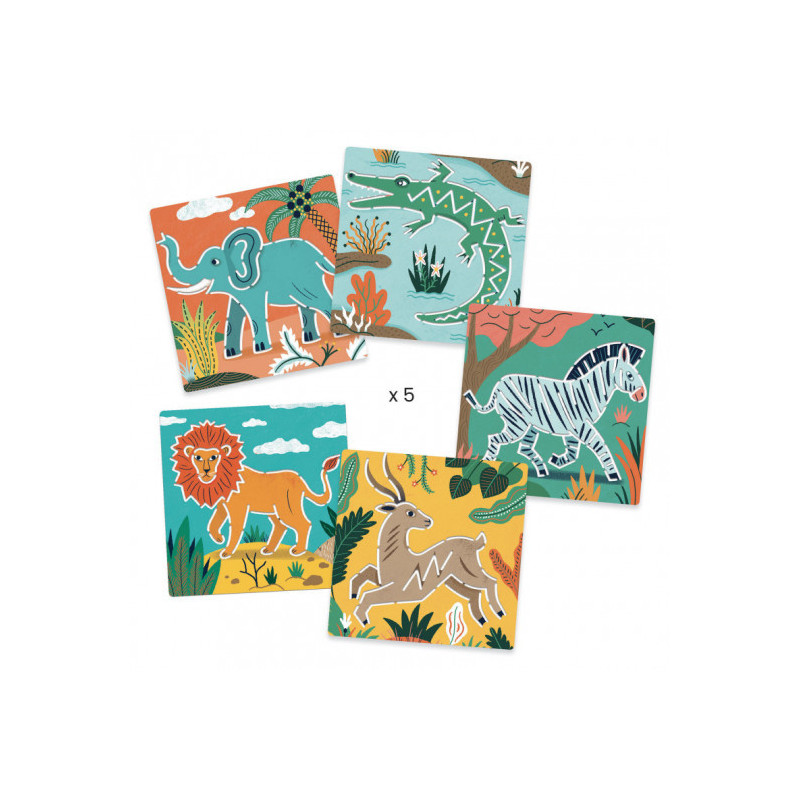 Djeco - Stencils: Wild animals