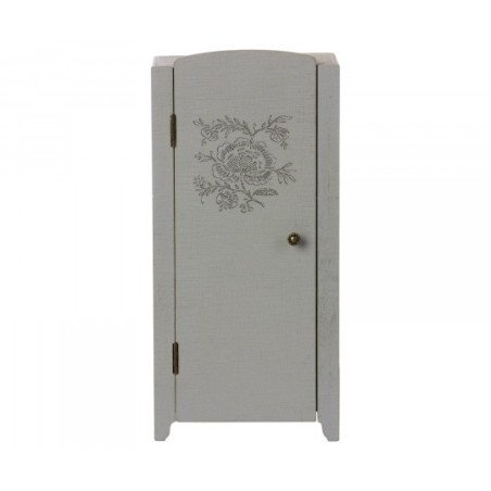 Maileg - Miniature closet, Grå/Mint