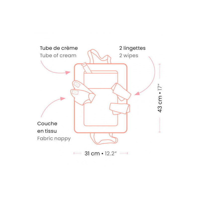 Djeco - Changing bag Blue Fly