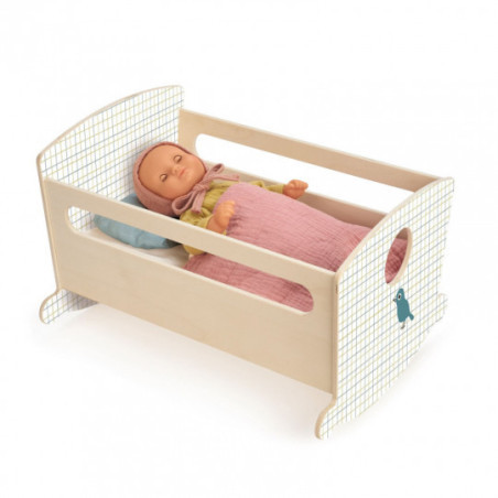 Djeco - Doll Rocking Bed Blue Night