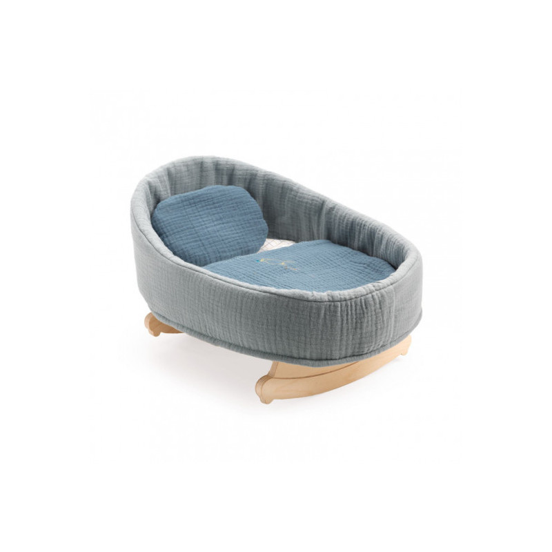 Djeco - Doll Rocking Cradle Blue Dream