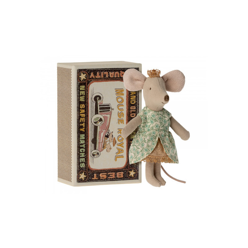 Maileg - Lillasyster mus prinsessa, i tändsticksask