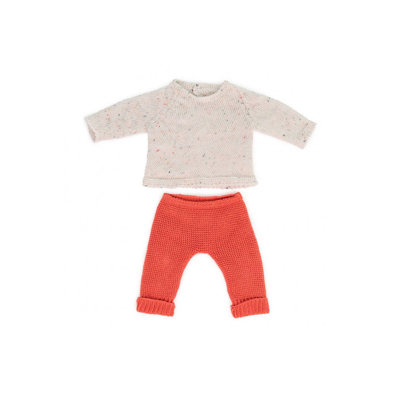 Miniland - Knitted Doll Outfit Sweater & Trousers, 38 cm