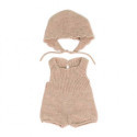 Miniland - Knitted Doll Outfit Romper & Bonnet, 38 cm