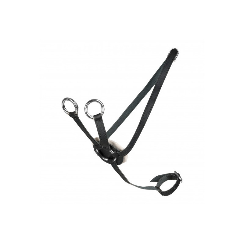 Cheval Roi - Silver Martingal till käpphäst, svart