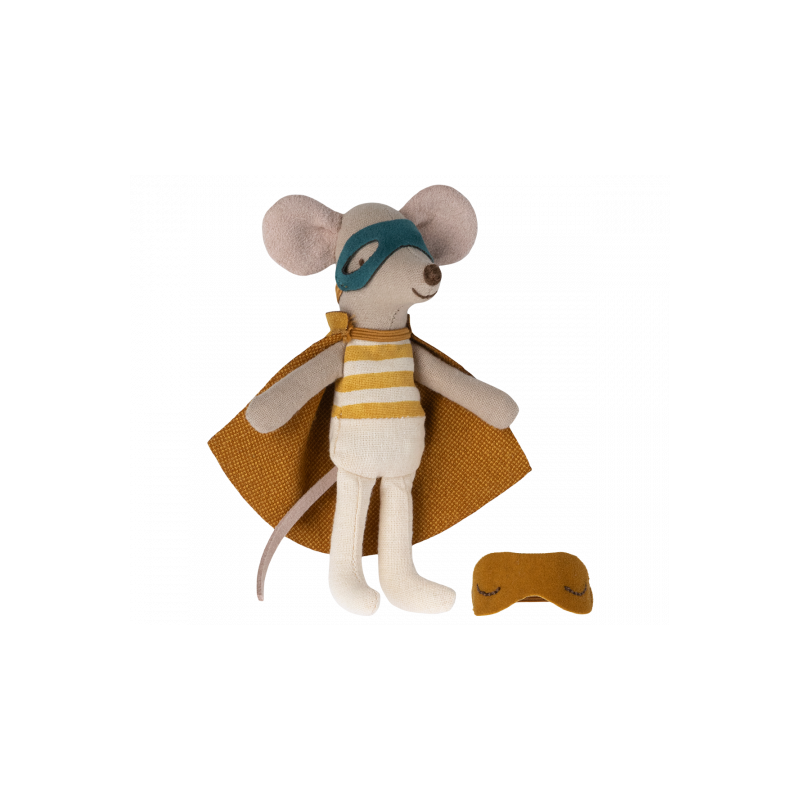 Maileg - Superhero lillebror mus i tändsticksask