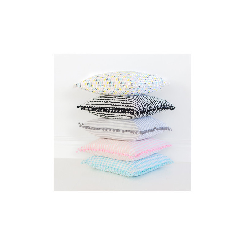 Jabadabado - Kuddfodral, blå med bollfrans