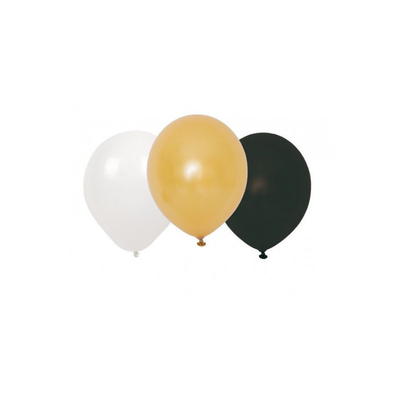 Jabadabado -Ballonger svart, vit, guld