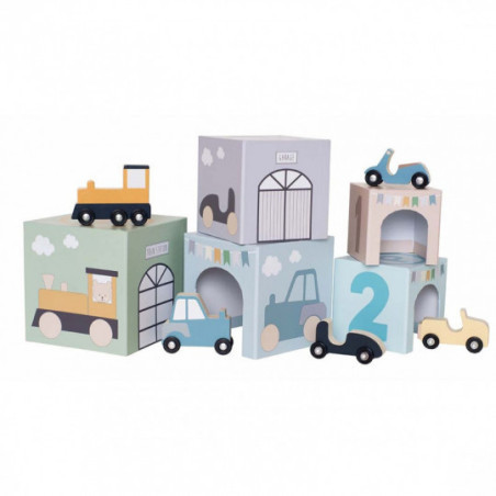 Jabadabado - Stapelkub med fordon 1-5