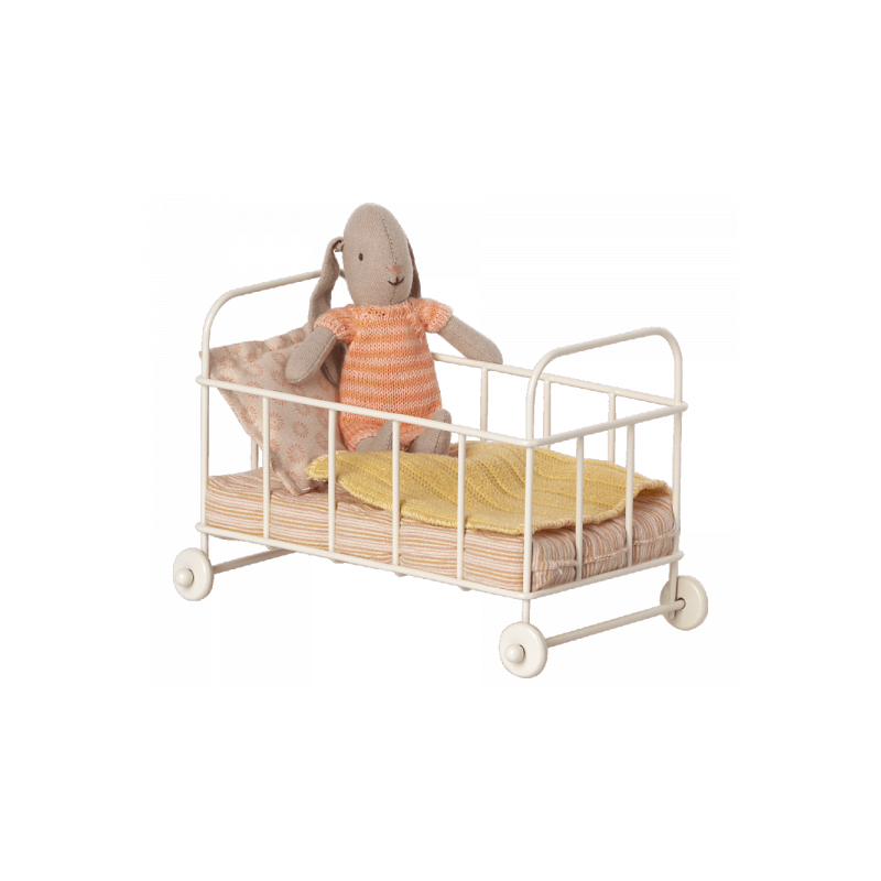 Maileg - Spjälsäng Micro, Rose