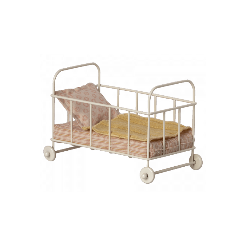 Maileg - Spjälsäng Micro, Rose