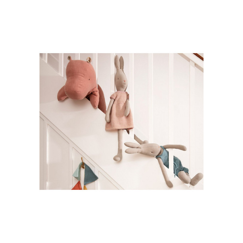 Maileg - Rabbit size 4 , Stickad byxdress