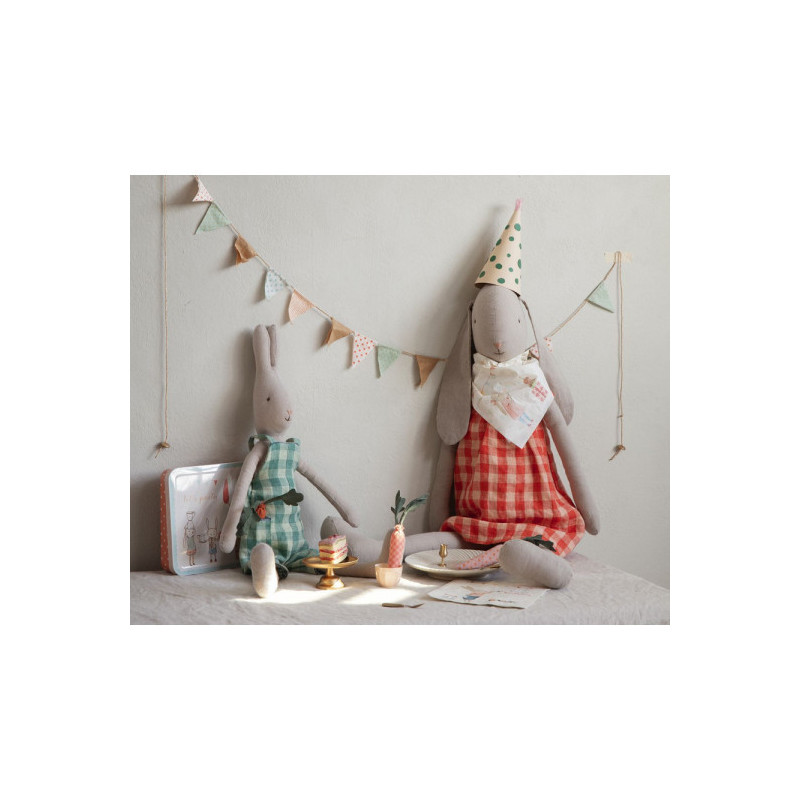 Maileg - Bunny size 5 , Rutig klänning