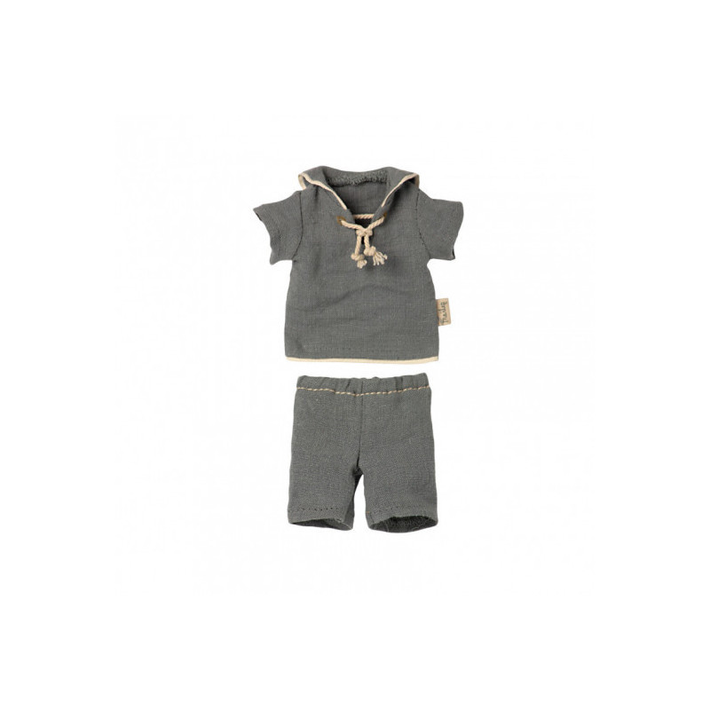 Maileg - Rabbit size 1, Sailor dusty blue