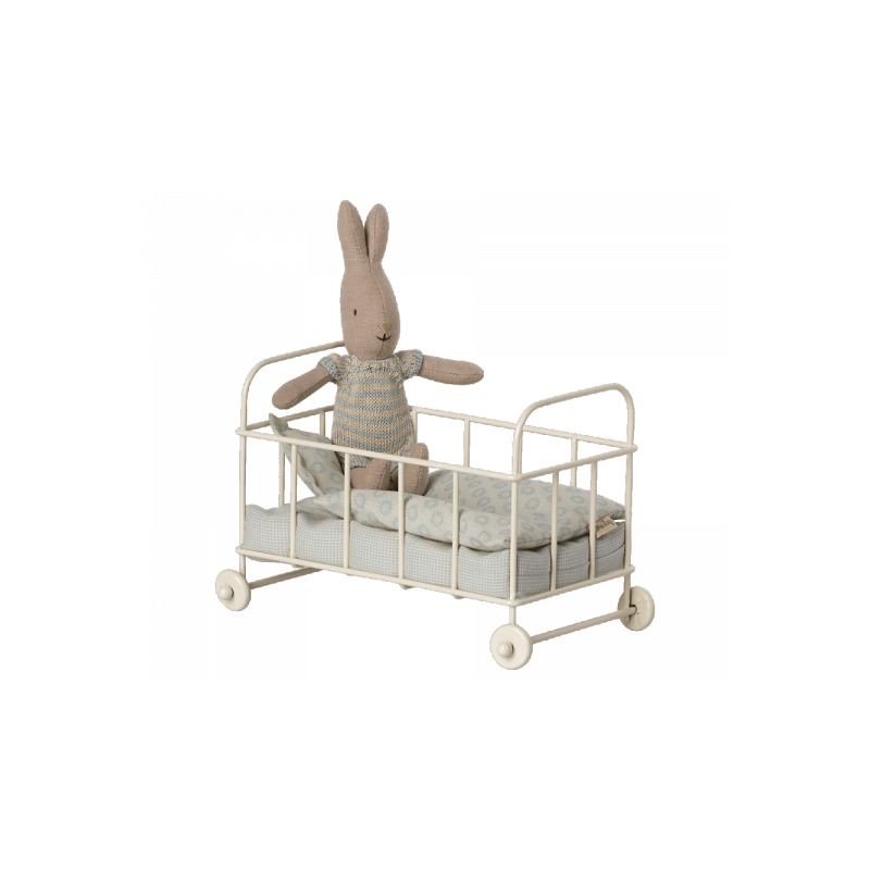 Maileg - Spjälsäng Micro, Blue