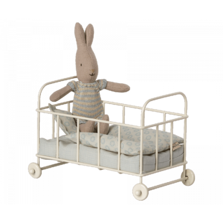 Maileg - Spjälsäng Micro, Blue