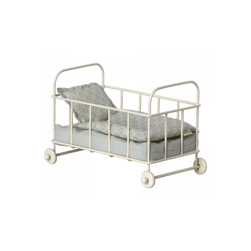 Maileg - Spjälsäng Micro, Blue