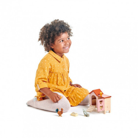 Tender Leaf Toys -  Dockhusdjur höns och hönshus