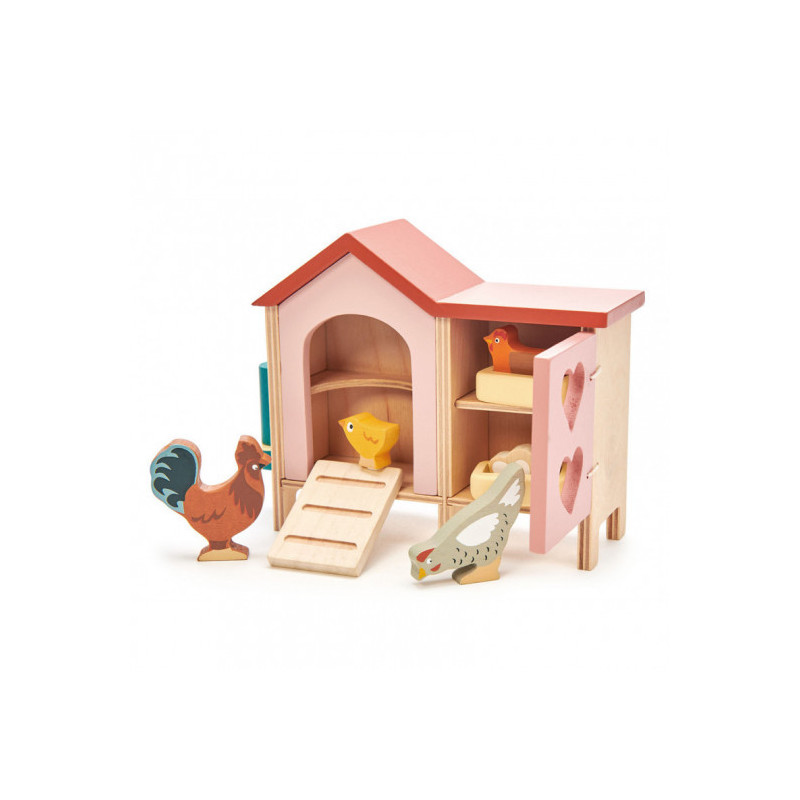 Tender Leaf Toys -  Dockhusdjur höns och hönshus
