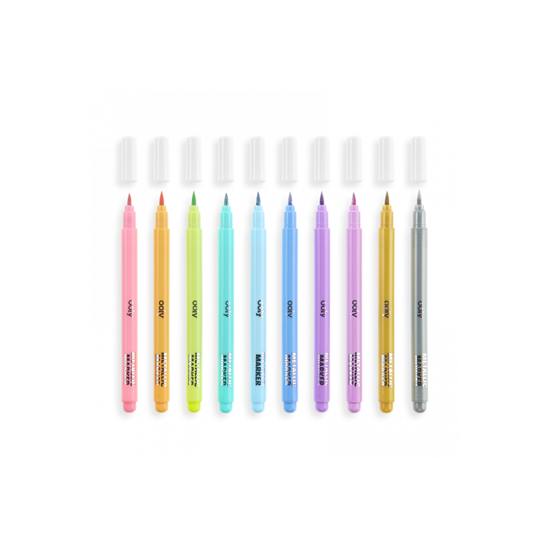 OOLY - Color Lustre Metallic Brush Markers - 10 pack