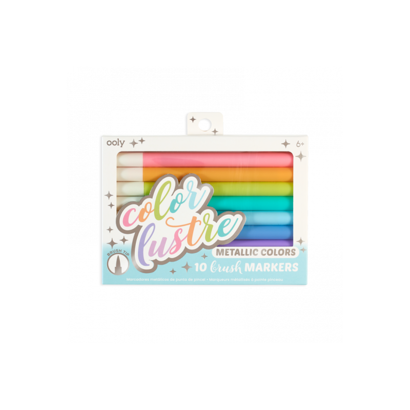 OOLY - Color Lustre Metallic Brush Markers - 10 pack