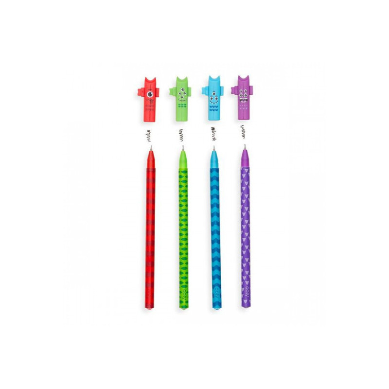 OOLY - Gel pennor monster svart