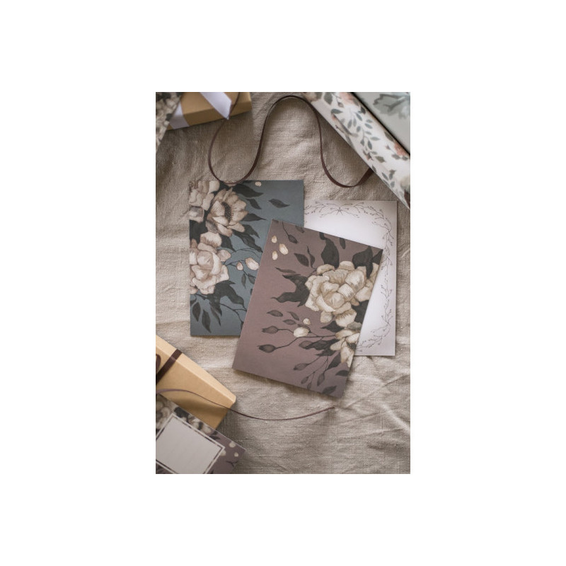 Mrs Mighetto - 2-pack kort, Peonies