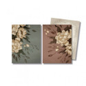 Mrs Mighetto - 2-pack kort, Peonies