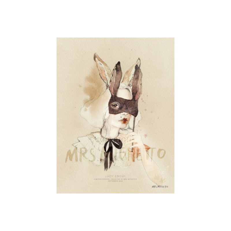 Mrs Mighetto - Poster, Lady Ebony 18x24 cm