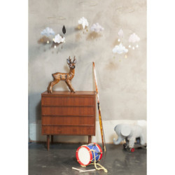 Konges Slöjd - Mobil moln gråmelerad / svart / vit