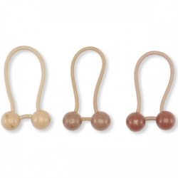 Konges slöjd - 3-pack hårband med träpärlor, Moonbeam