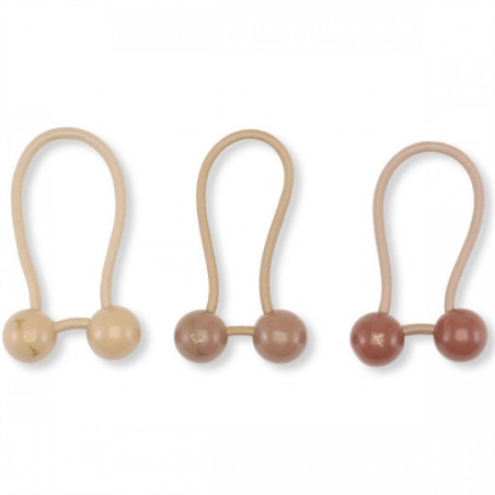 Konges slöjd - 3-pack hårband med träpärlor, Moonbeam