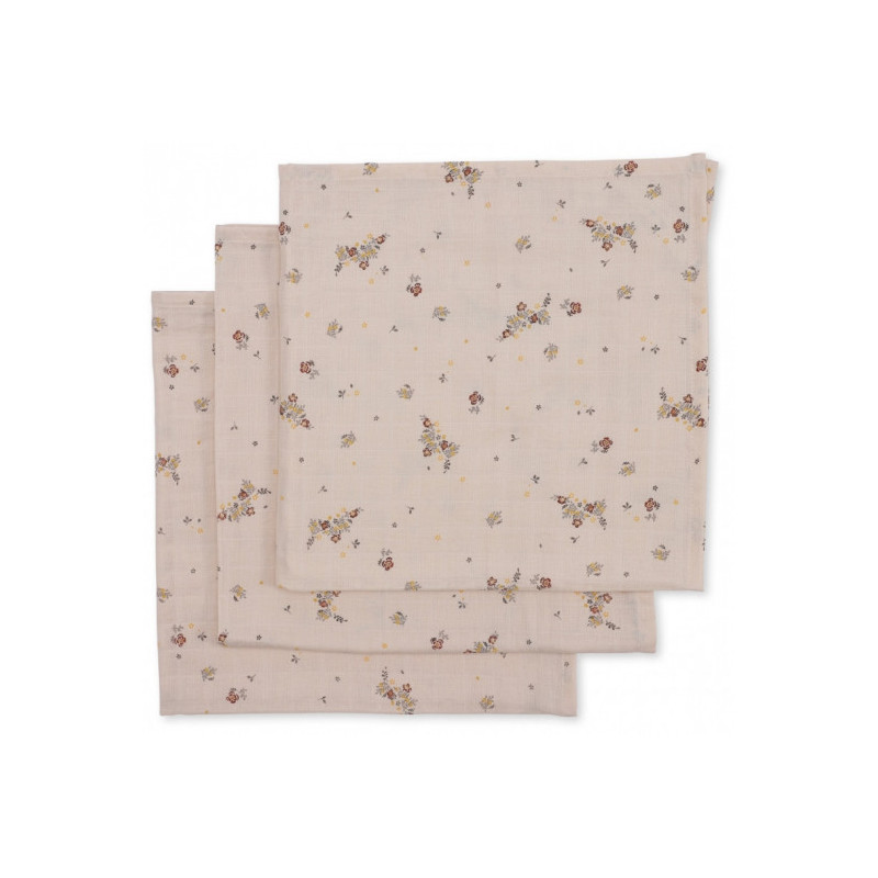 Konges slöjd - 3 pack Muslinfiltar Nostalgie Blush