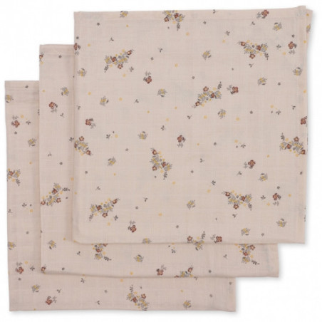 Konges slöjd - 3 pack Muslinfiltar Nostalgie Blush