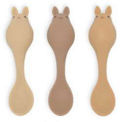 Konges slöjd - 3-pack skedar Bunny, Rose