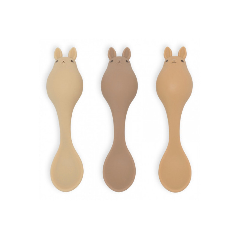 Konges slöjd - 3-pack skedar Bunny, Rose