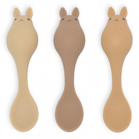 Konges slöjd - 3-pack skedar Bunny, Rose