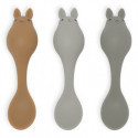 Konges slöjd - 3-pack skedar Bunny, Blue