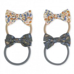 Konges slöjd - 4-pack Hårband med blommig rosett, Nuit de Fleurs