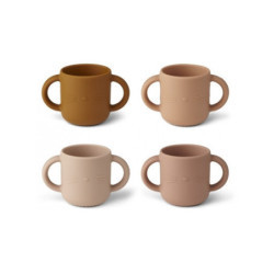 Liewood- Gene Silikon mugg 4-pack , Cat rose multi mix