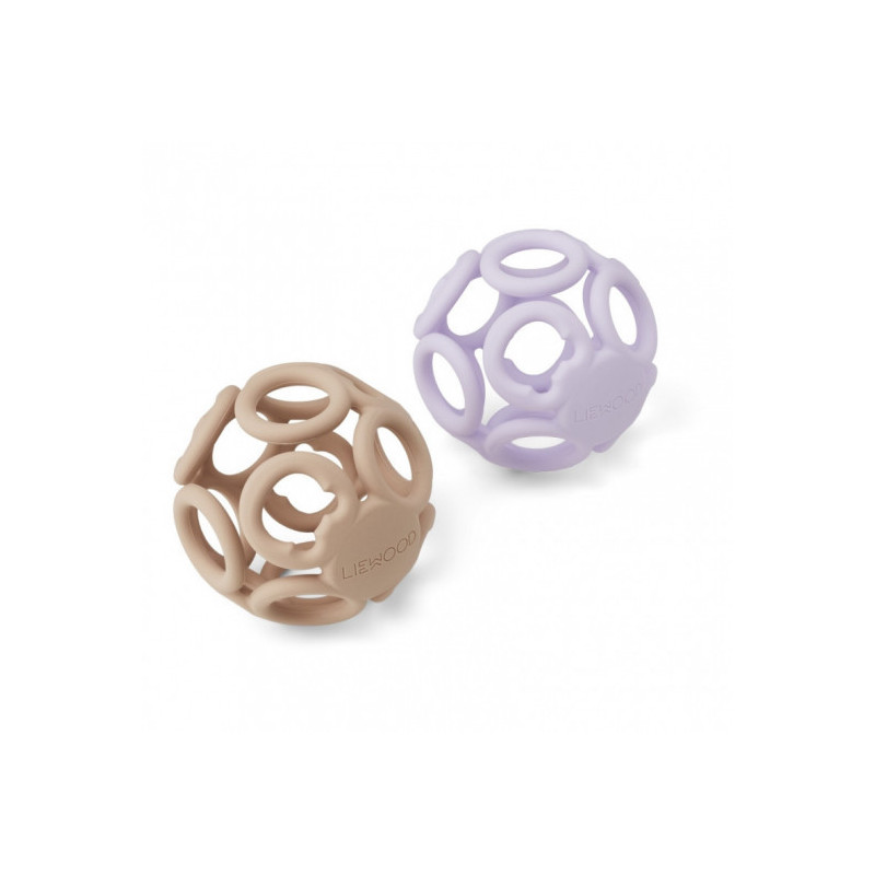 Liewood - Bitleksak, 2-pack boll Lavender rose mix