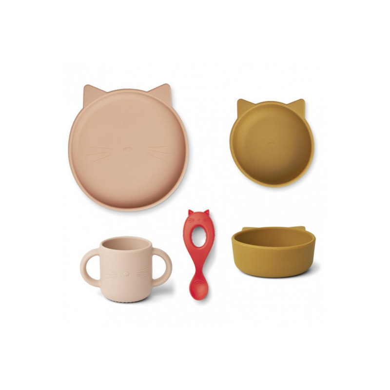 Liewood - Vivi Barnservis, Cat Rose mix