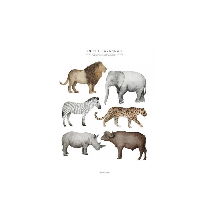 Fashionell - Poster - In the Savannah, 40x50 cm